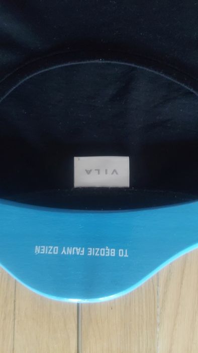 Vila czarna, modna bluzka over kimono r L/40 - 42