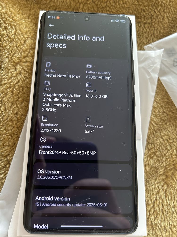Xiaomi Redmi Note 14 Pro+ wersja Chiny