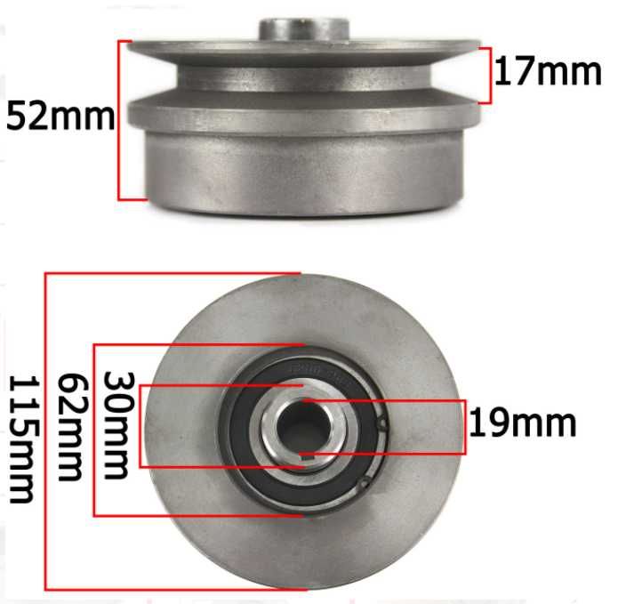 Sprzęgło odśrodkowe do silnika spalinowego 115x19mm 1pasek