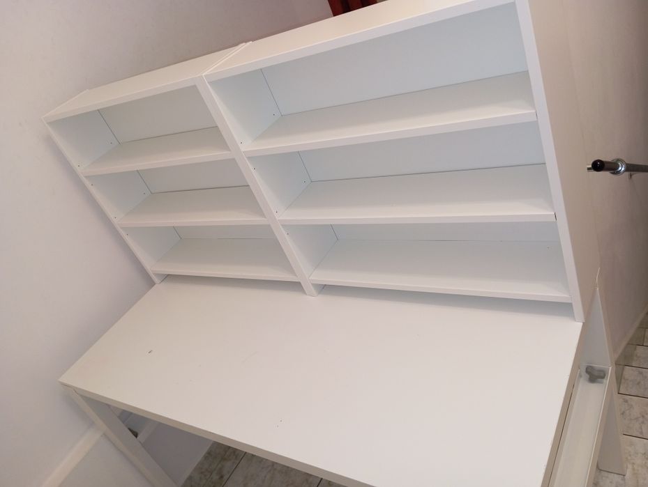 Biurko IKEA PÁHL rosnące z dzieckiem 128x58 + 2 x nadstawka PÁHL