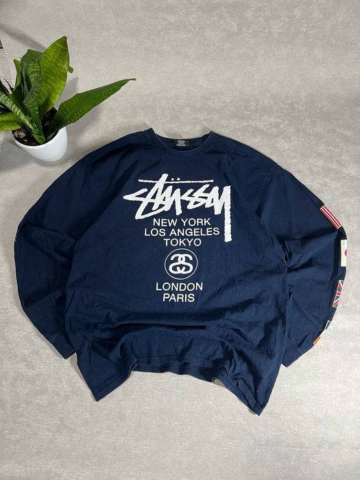 Vintage Stussy World Tour longsleeve/ Стуси Лонг Вінтаж