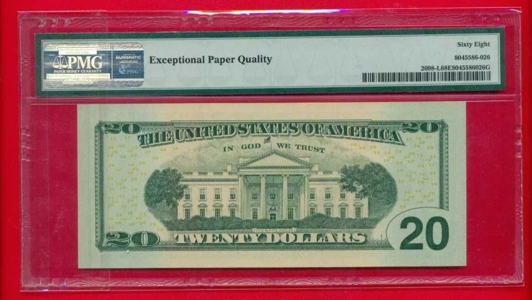 Nota 20 Dollares 2013 - Superb Gema 68 - FRN San Francisco