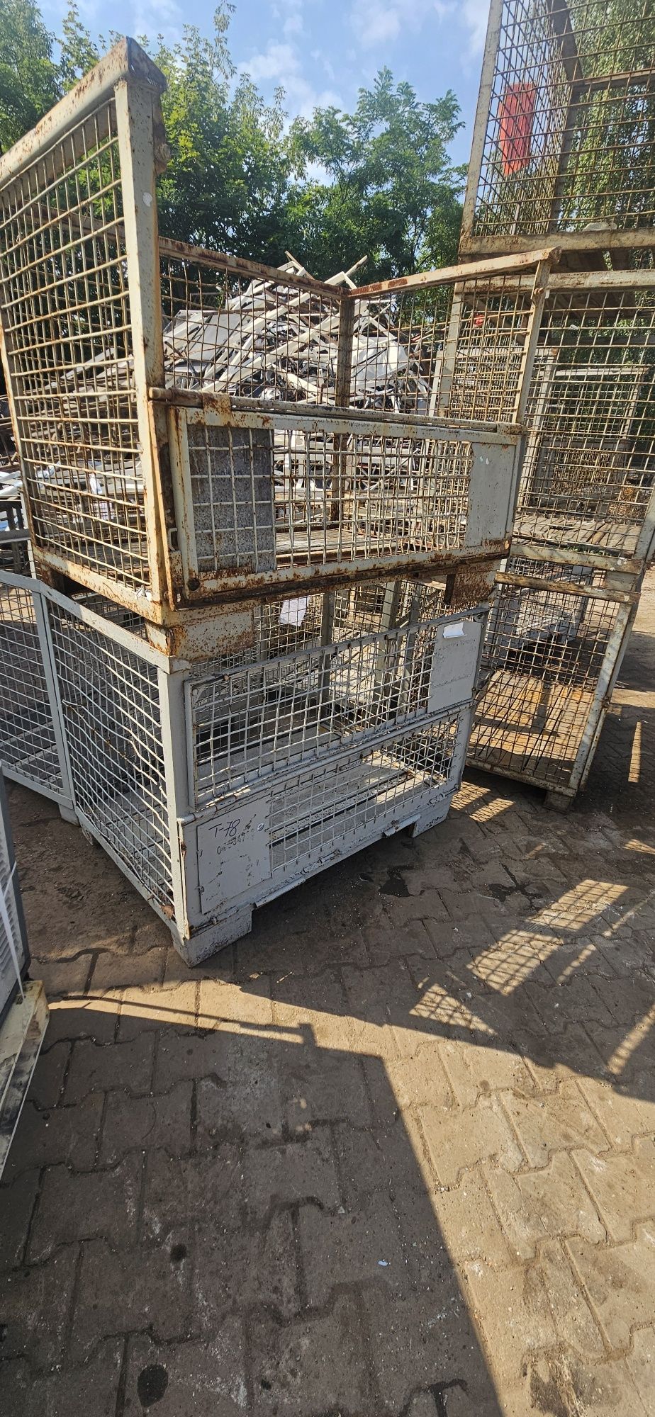 Skrzynio Paleta Metalowa Skrzynia Pojemnik Metalowy Pojemnik na złom