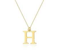 Naszyjnik złoto literka H diament złoto 585