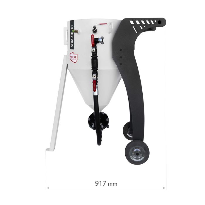 Polska piaskarka syfonowa ciśnieniowa mobilna SBM-90-13 Land Reko