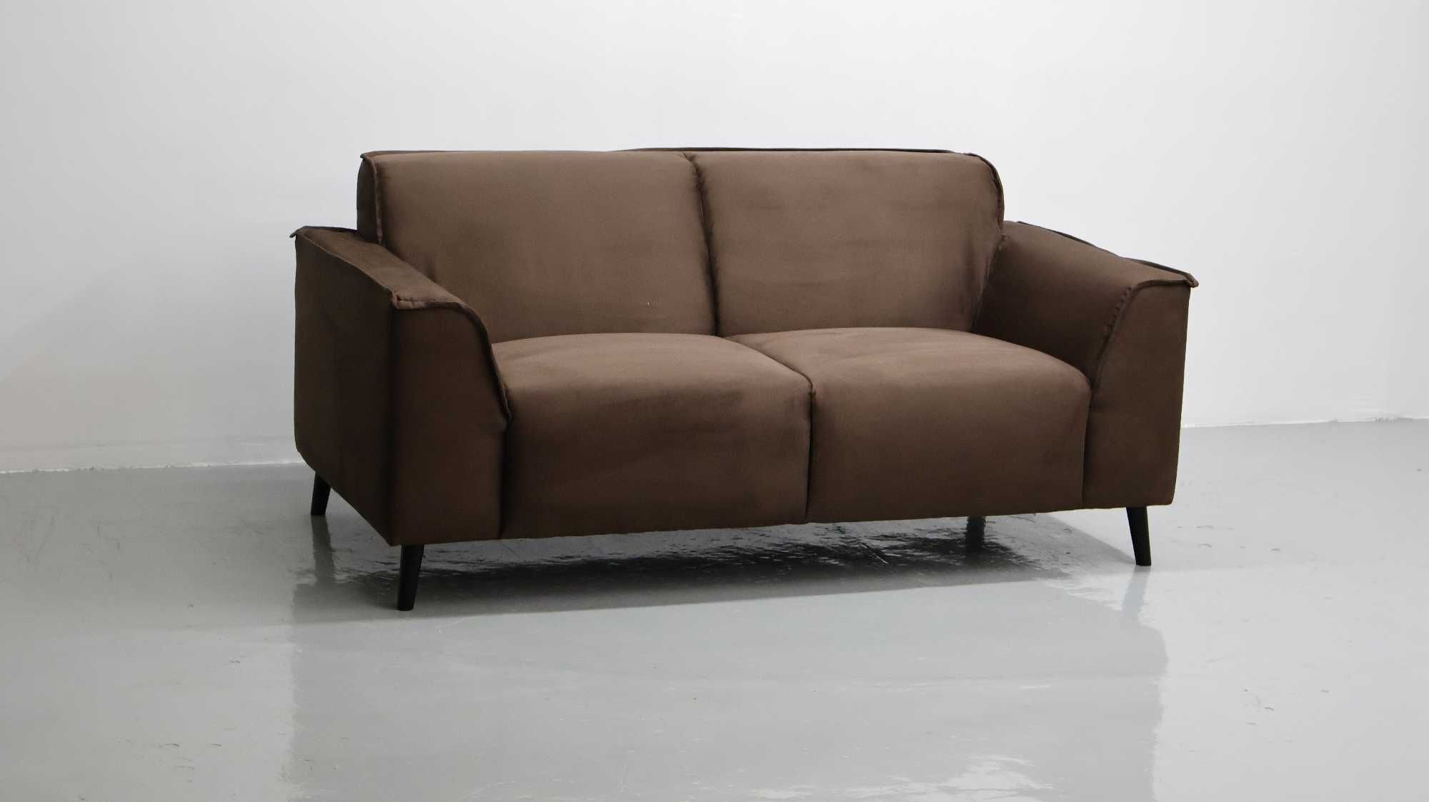 THG design NOWA SOFA 2- osobowa kanapa brązowa tkanina salon poczekal