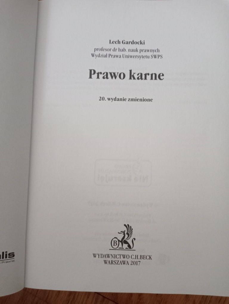 Prawo karne Lech Gardocki
