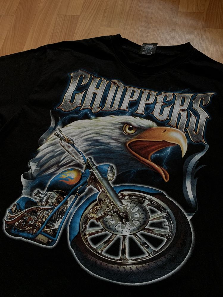 винтажная мерч футболка choppers west coast оверсайз rap sk8 box fit