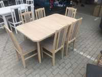 NOWE : Stół 80x140/180 + 6 krzeseł sonoma + capuccino dostawa PL