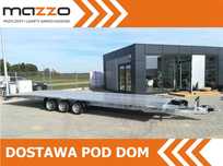 Niewiadów Laweta na 2 auta 850x210cm DMC3500kg pod busy 8,5 m wypełnienie aluminiowe RAZ ŁAMANA  DMC 3,5t pod busy 8,5 m AMORTYZATORY Najazdy Koło zapasowe Amory