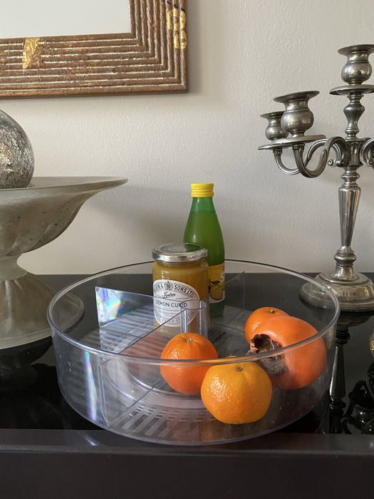 Taca obrotowa do lodówki, plastikowy okrągły pojemnik