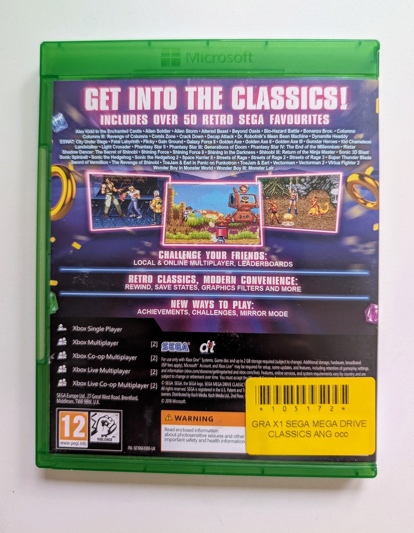 Xbox series X, sega mega drive classics game (50 games)