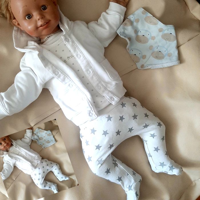 Zestaw roz 56/62 21 sztuk mega paka komplet dla chłopca wyprawka dres