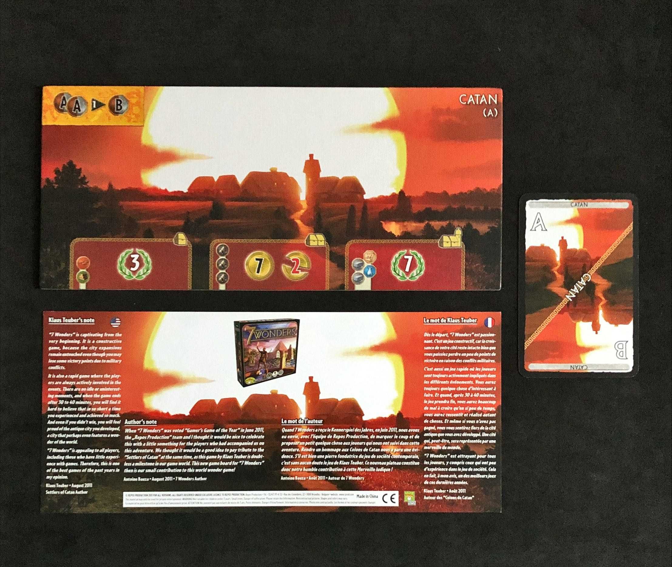 JOGO de Tabuleiro USADO 7 Wonders Duel Mini Expansão Catan