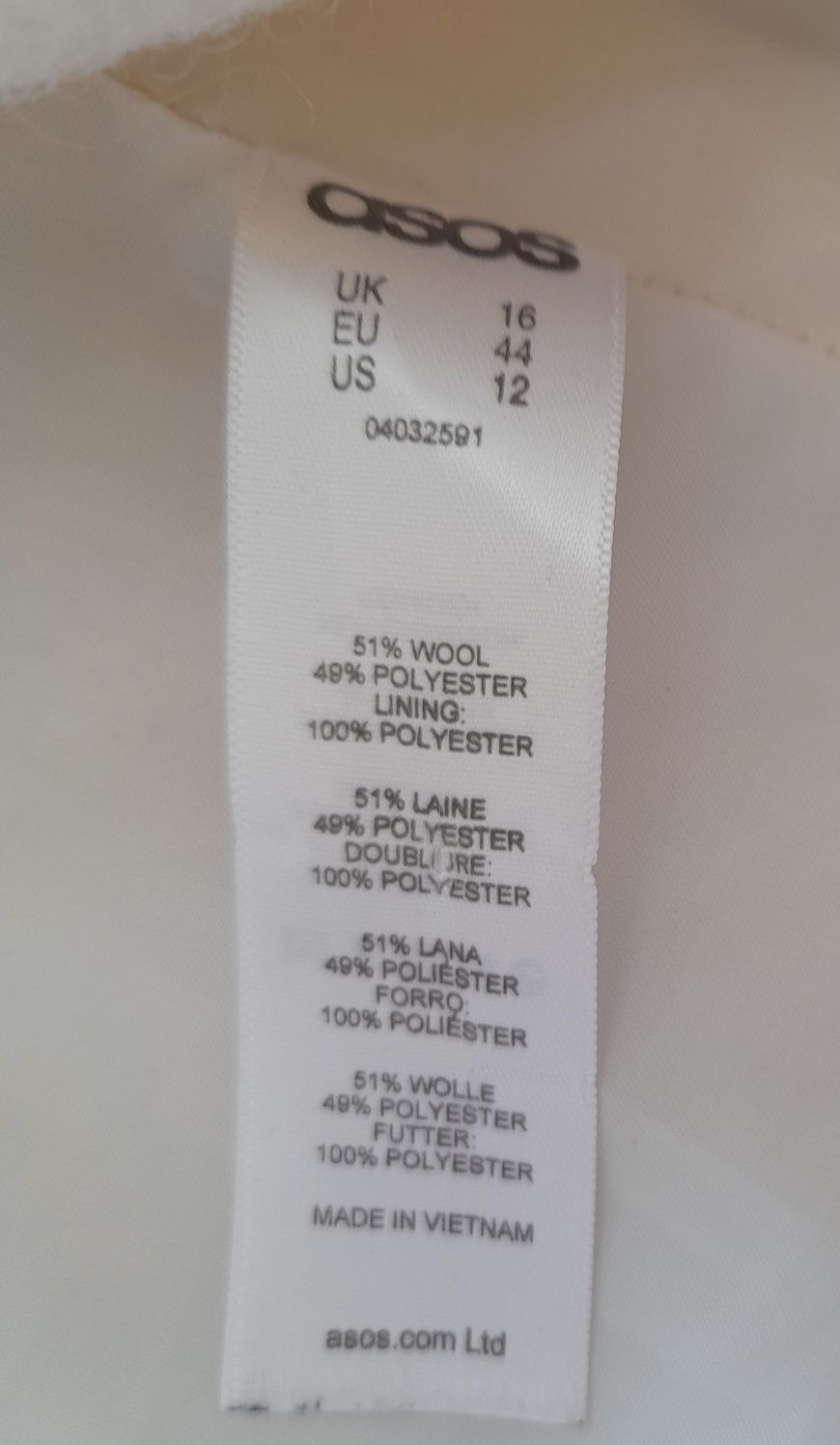 Piękny damski płaszcz ASOS
