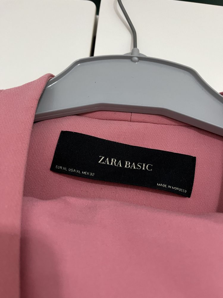 Damski rozowy elegancki garnitur komplet zestaw zara