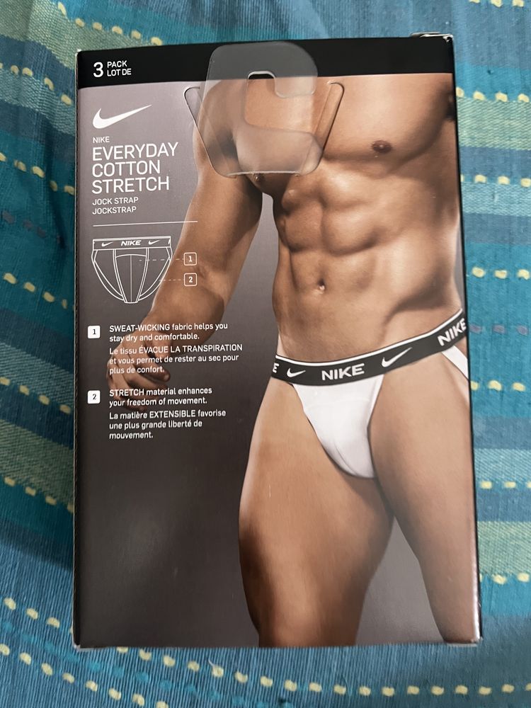 Conjunto de jockstraps nike em preto xl