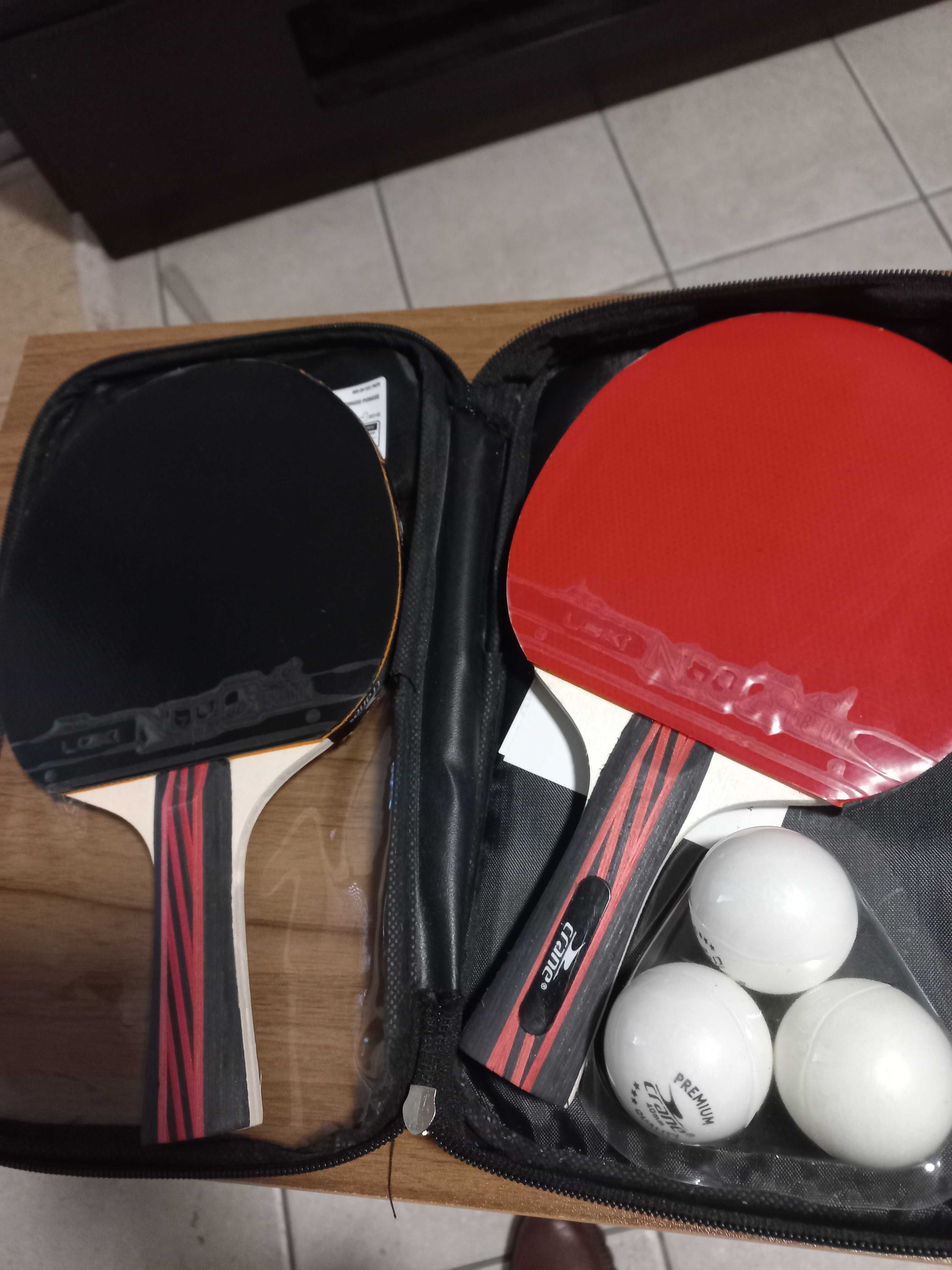 Raquetes de ping pong com 3 bolas