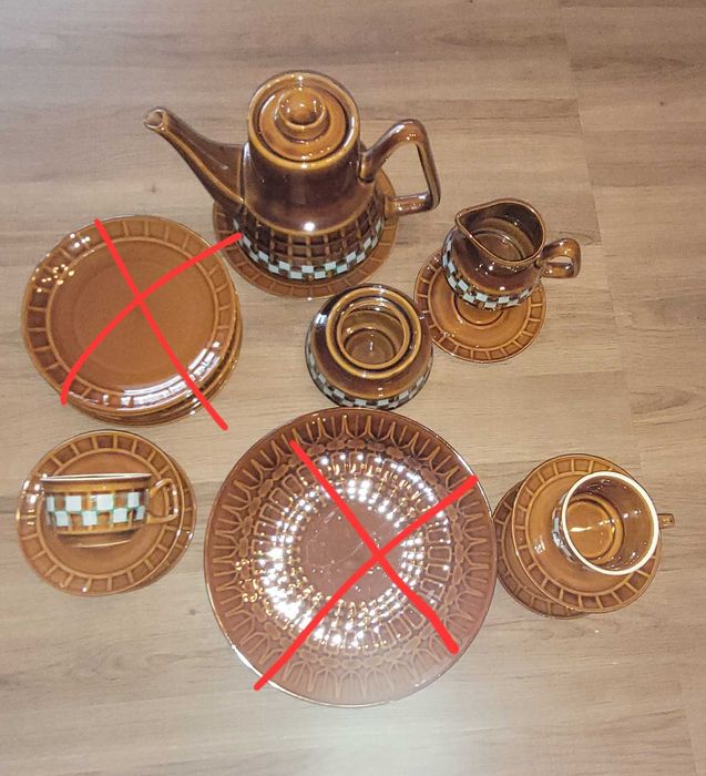 Zestaw Sylwia kawowy Porcelit Pruszków vintage