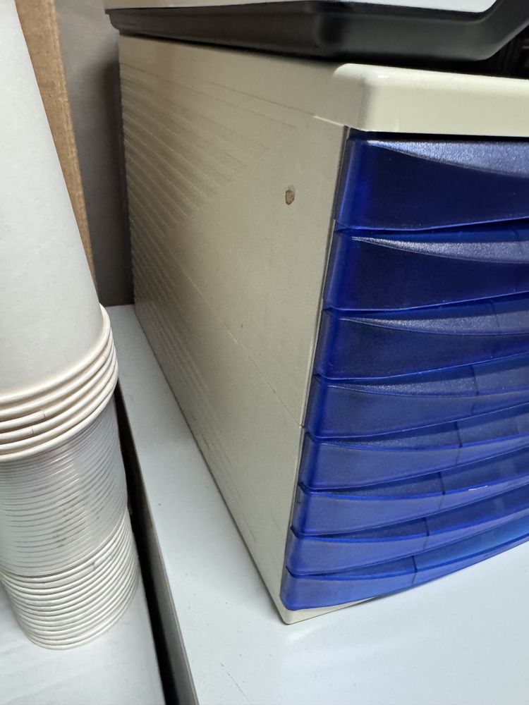 6 modulos de gavetas em plastico