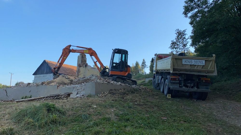 Wywóz gruzu ziemi Transport wywrotka kliniec żwir transport drewna