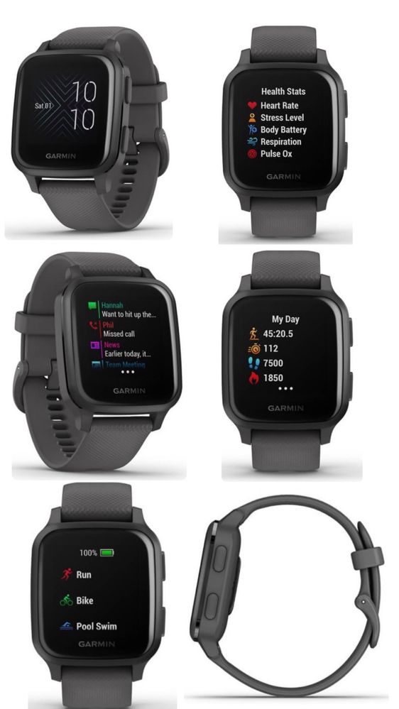 Смарт годинник Garmin Venu Sq 2 Slate Aluminum Bezel 010-02701-00/10