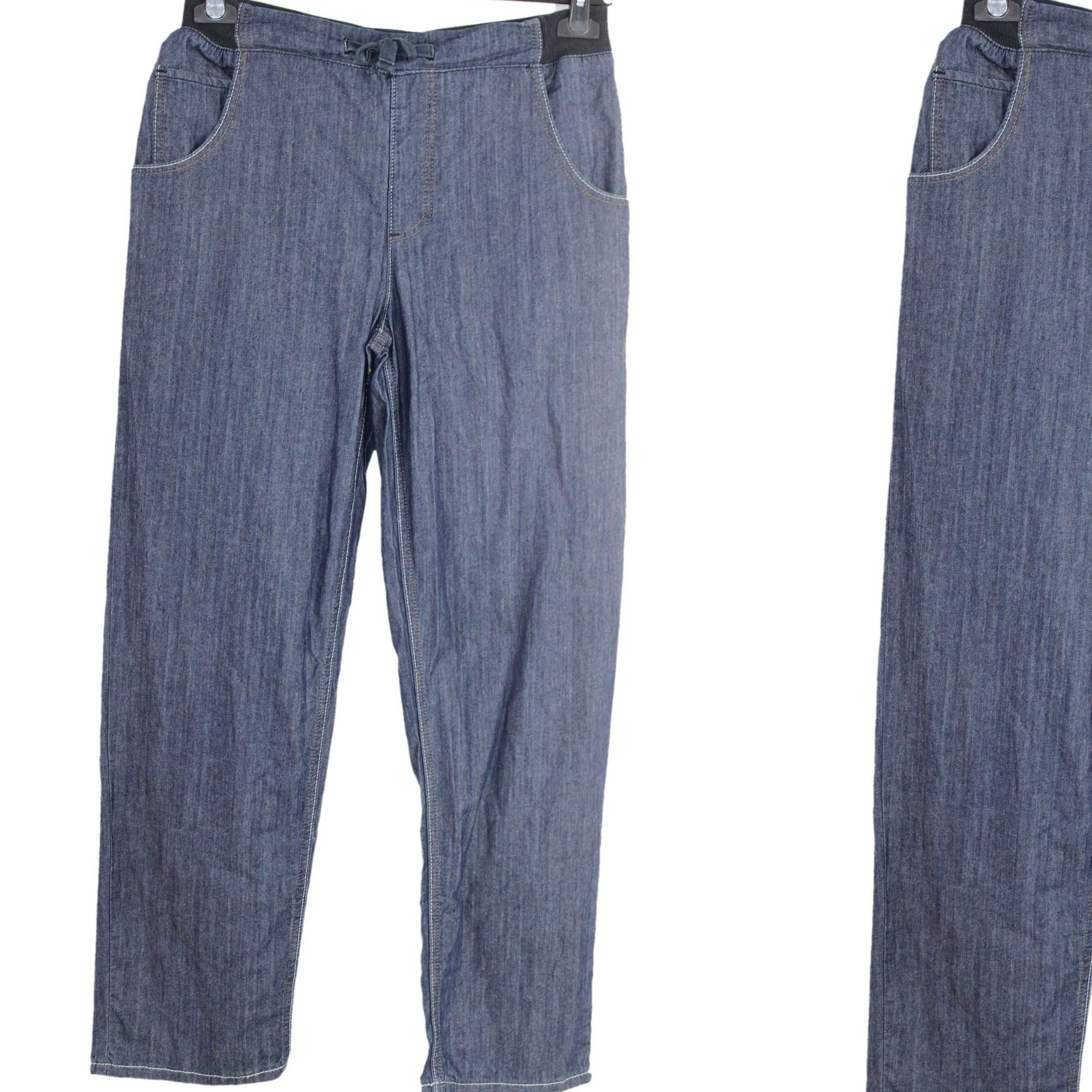 w8 CATAMARAN Wygodne Męskie Proste Spodnie Jeans w Gumkę M/L