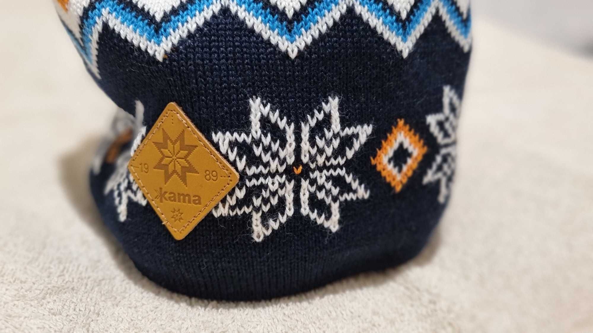 Czapka zimowa z pomponem Kama AND A01 - Navy (rozm. uniwersalny)