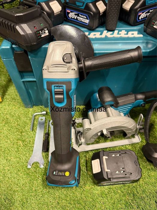 Набір 6в1 Акб Makita 48VШуруповерт,Гілкоріз,УШМ,Перф,Гайковерт,Дискова