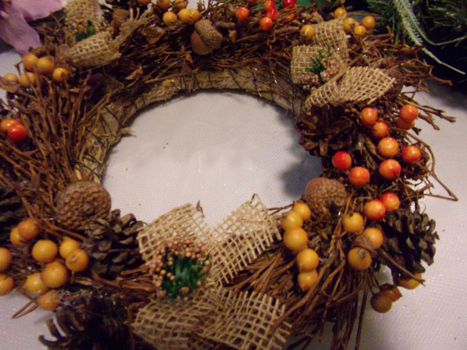 wianek wianki 2szt na jesień i święta Bożego Narodze zestaw 2sz/65zł