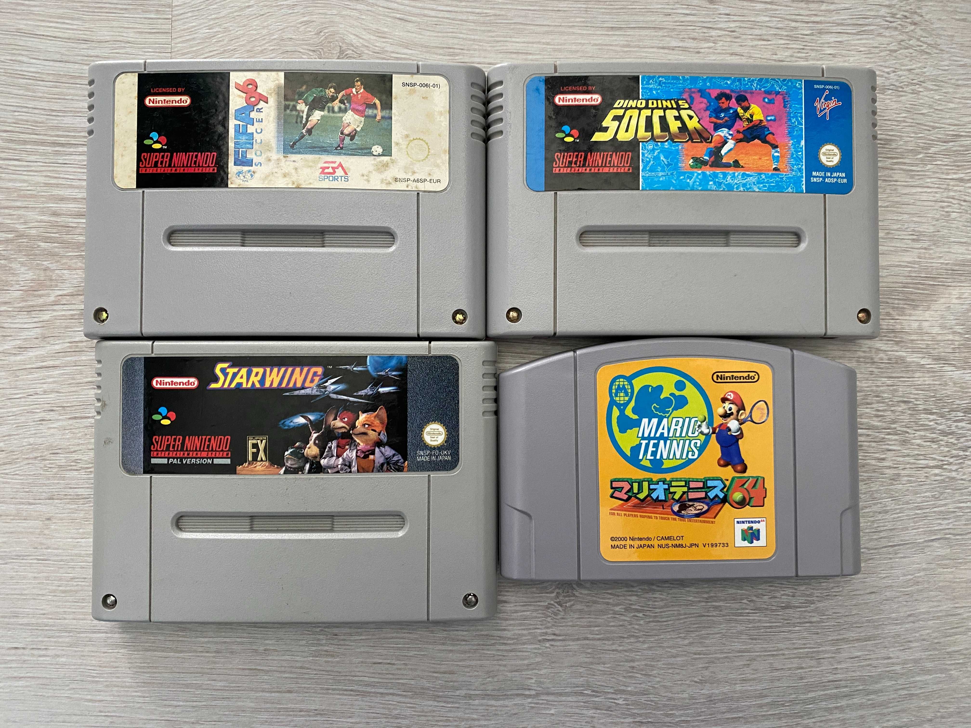 Lote de 4 jogos Super Nintendo / Nintendo 64