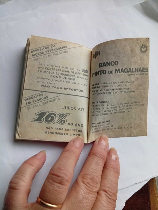 Magnifico cinzeiro vintage BPM com oferta agenda do mesmo banco