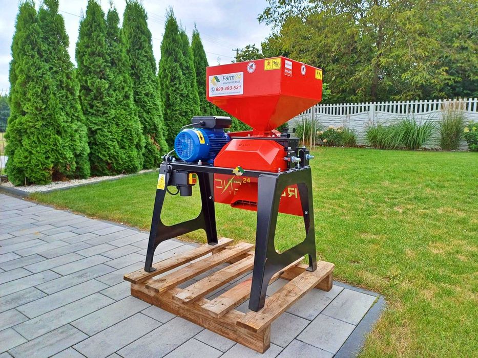 Gniotownik zboża 1,5kW 230V Zgniatacz ziarna Gniotownik walcowy MŁYN