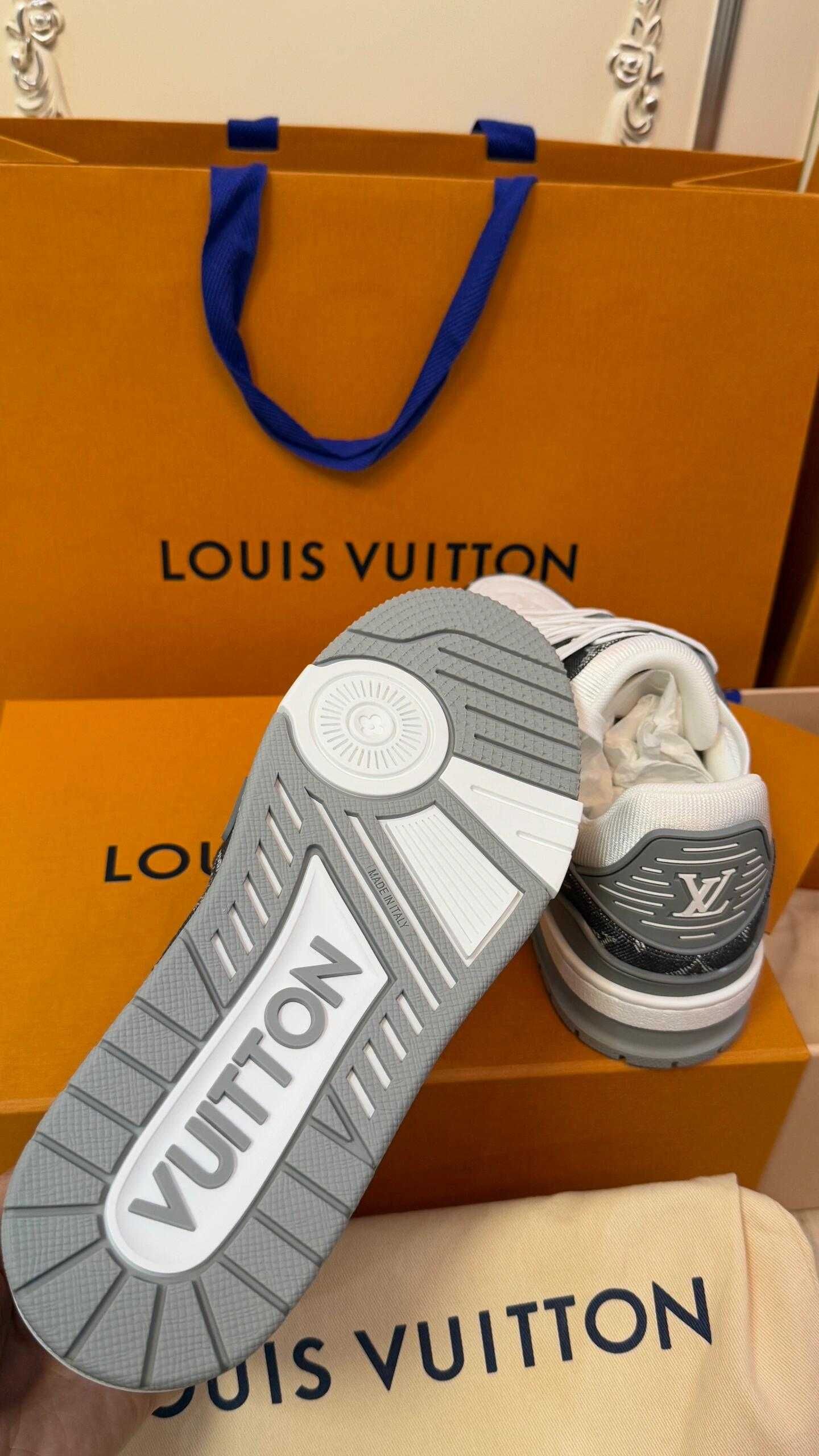 Louis Vuitton LowLvTrainerGrey Oryglnał Nowe Trampki Modny wybór 45