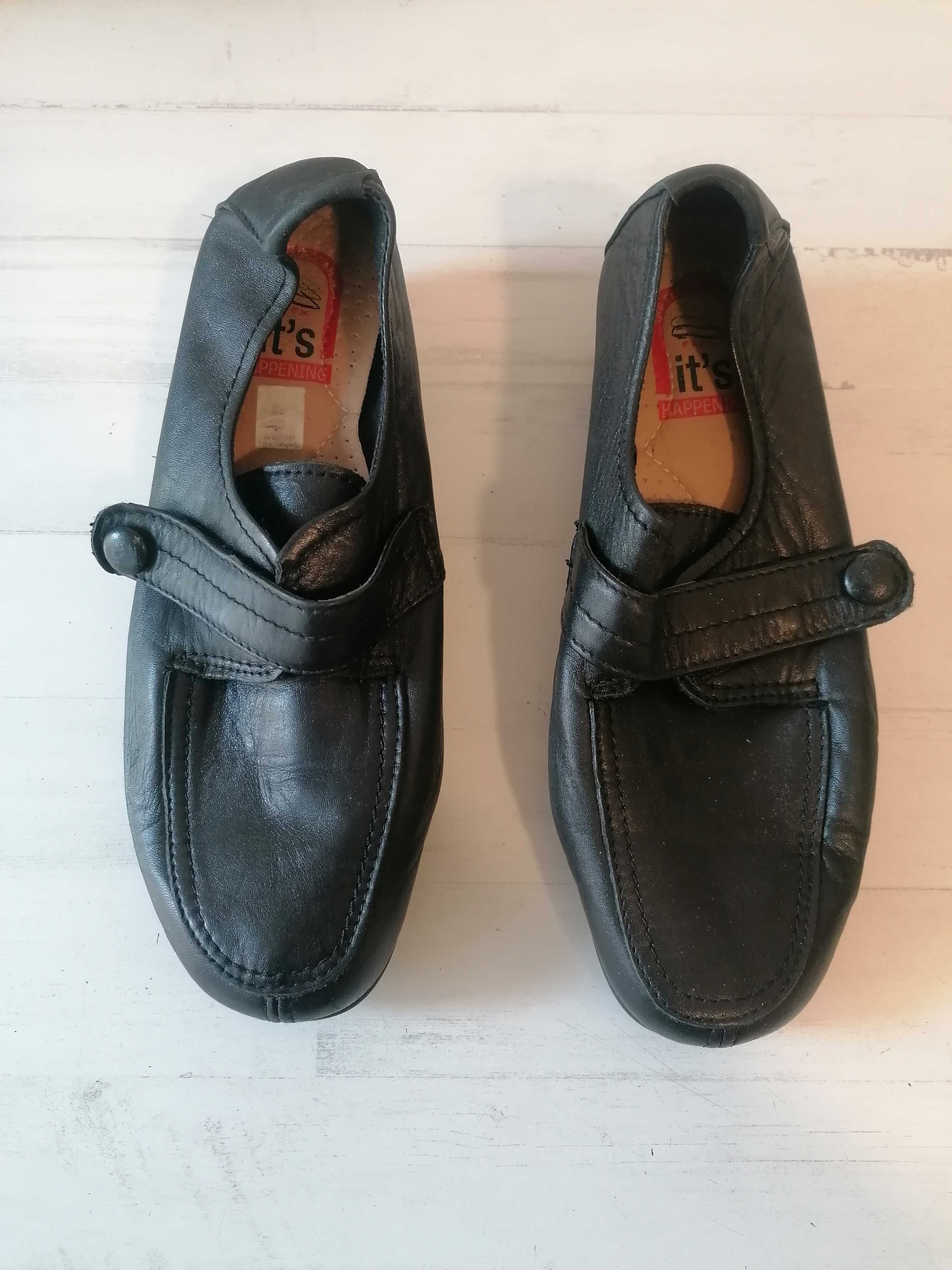 Conjunto Pack Sapatos Pretos Tacão em Pele Confort- Tamanho 39