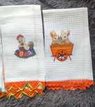 Panos de cozinha da Páscoa c Crochet - Novos