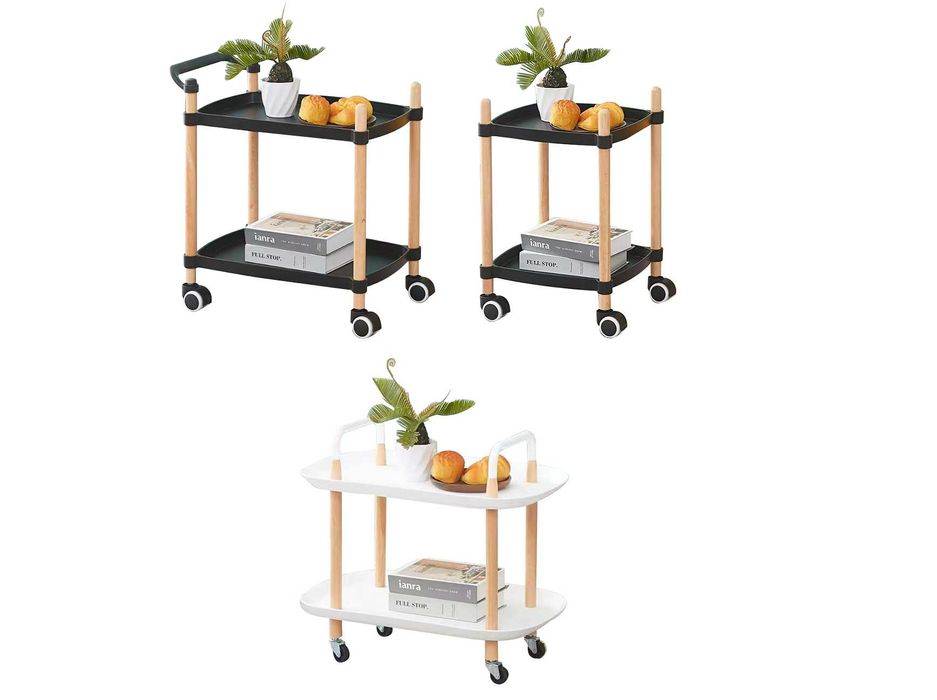 Barek Stolik Jezdny Taca Wózek Kompaktowy na Kółkach Kuchenny