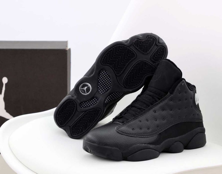 Кросівки Nike Air Jordan 13 Triple Black premium