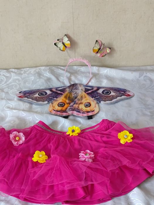 Strój przebranie śliczny motyl motylek 3 części rozmiar 110