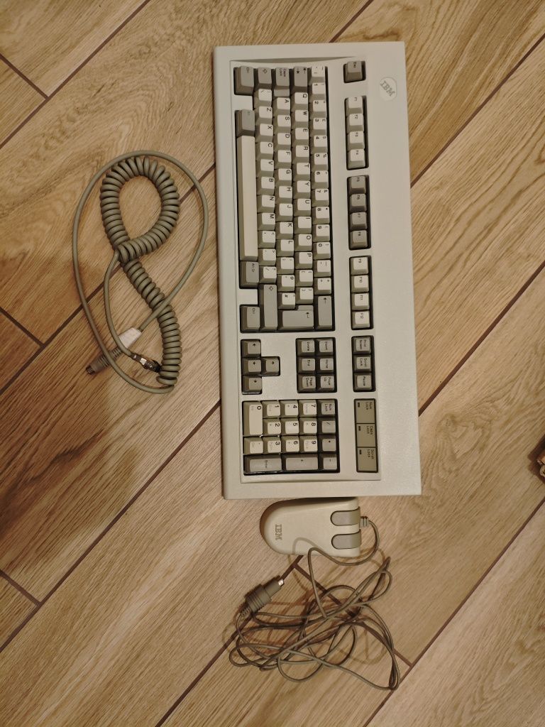 Klawiatura ibm model m + mysz ibm
