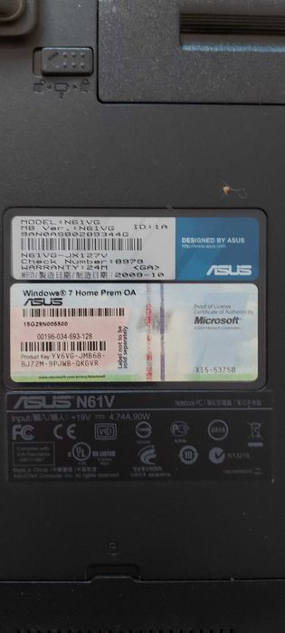 Portátil  ASUS N61VG