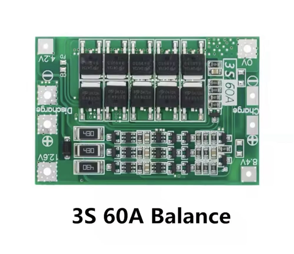 Плата BMS 3S 40A, 60А, BMS 4S 40A, 5S контролер заряда з балансуванням