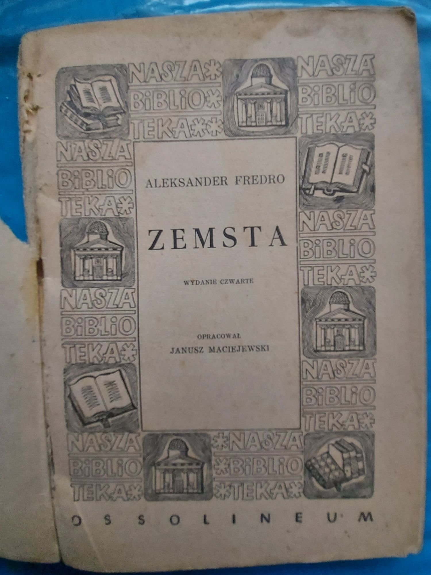 książka Zemsta Fredro 1961r