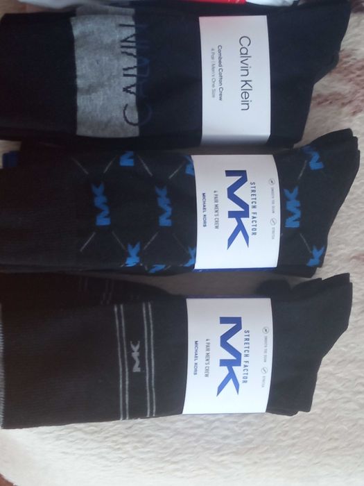 Skarpetki MICHAEL KORS czarne wyższe wysokie 40-46 4 pak