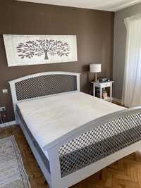 Cama de casal de madeira 160cm e colchão Ikea