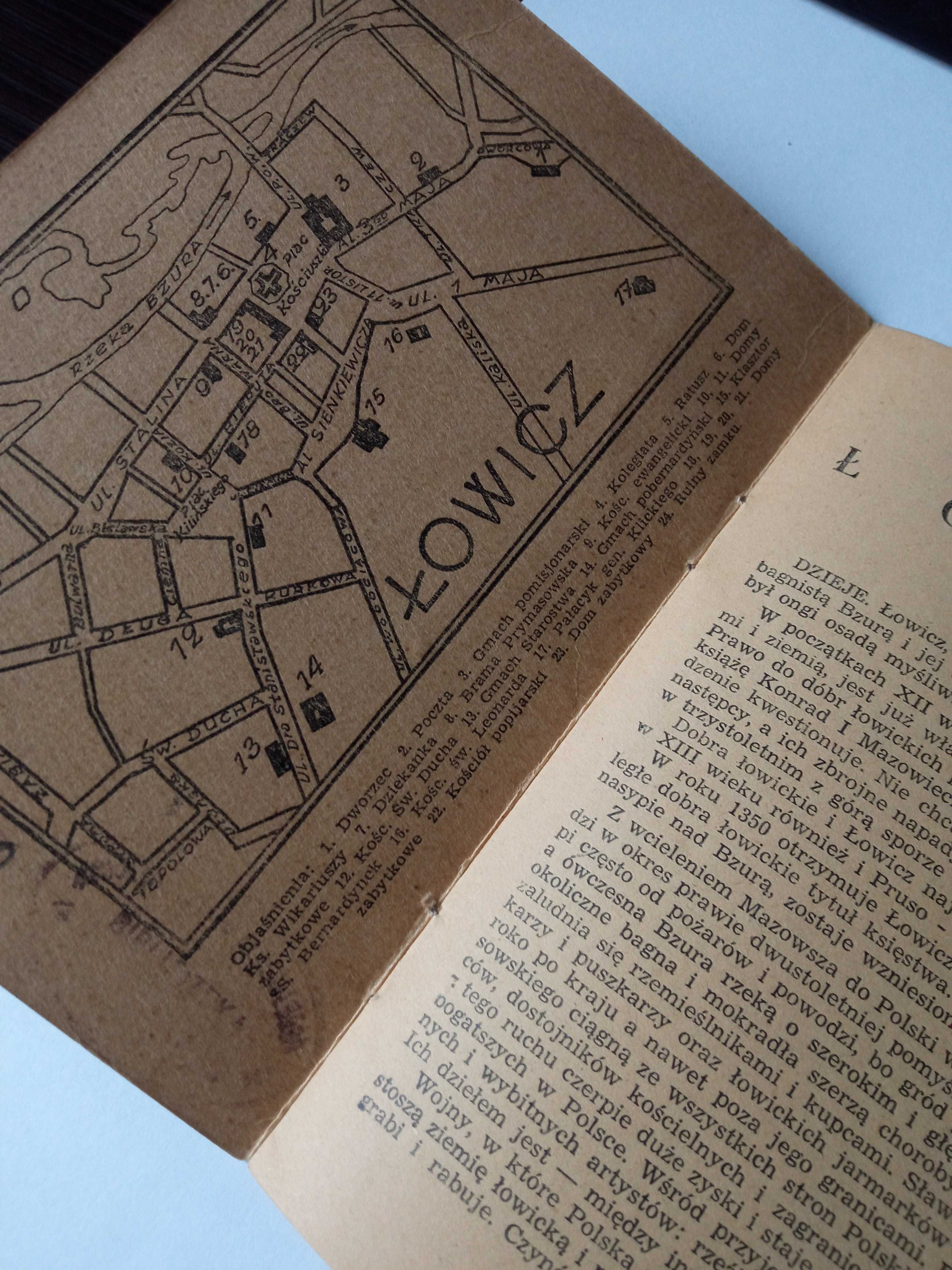 Łowicz broszura informacyjna z PRL 1950