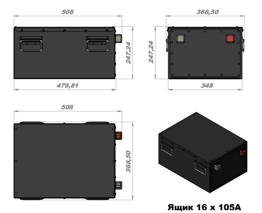 Аккумулятор / батарея LiFePo4 / EVE 105 280 314 Корпус 12v/24v/48в