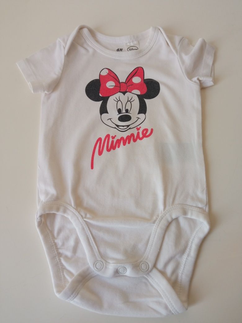 Conjunto body, tapa fralda e touca bebé 2-4 meses - Minnie Disney H&M