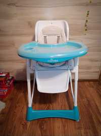 Krzesełko do karmienia Baby Design Bambi wielofunkcyjne niebieskie