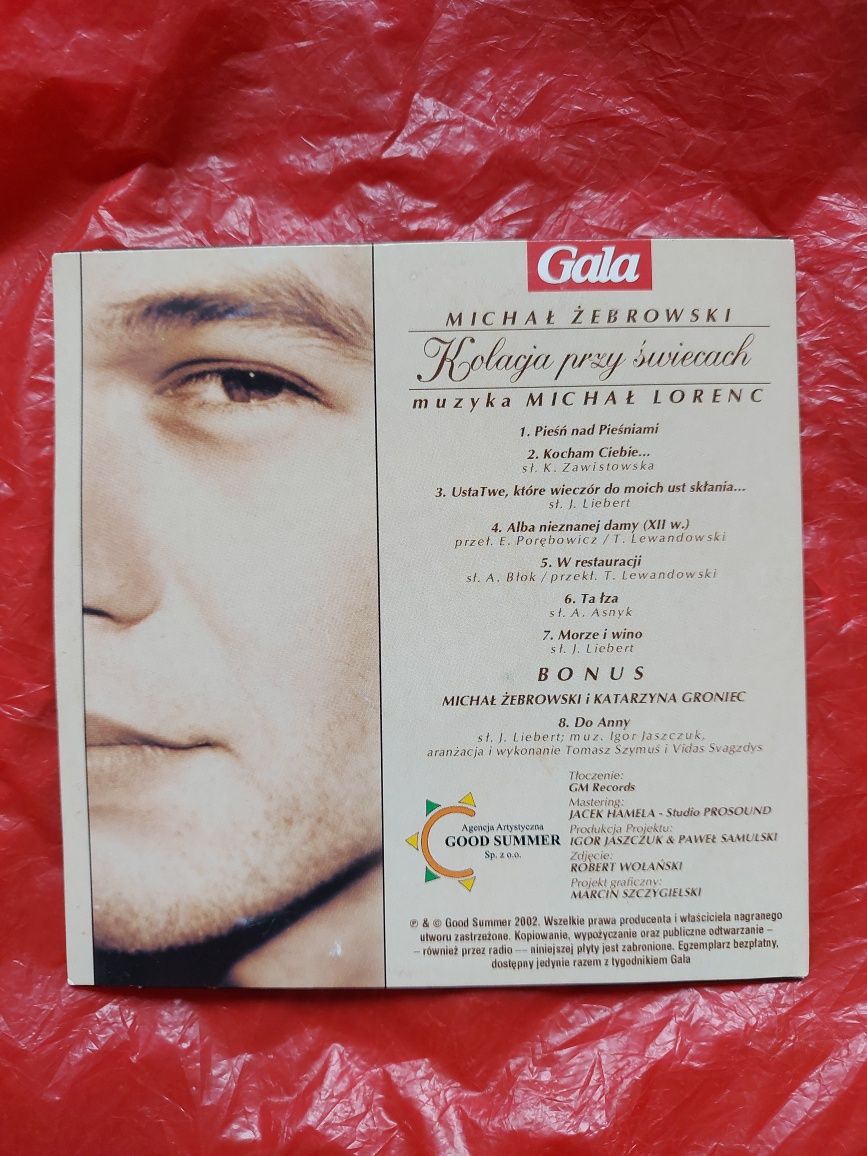 Płyta CD Kolacja przy świecach Michał Żebrowski 2002r